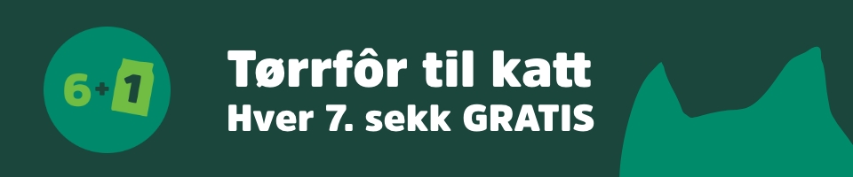 Hver 7. sekk tørrfôr til katt gratis som Venn av Musti