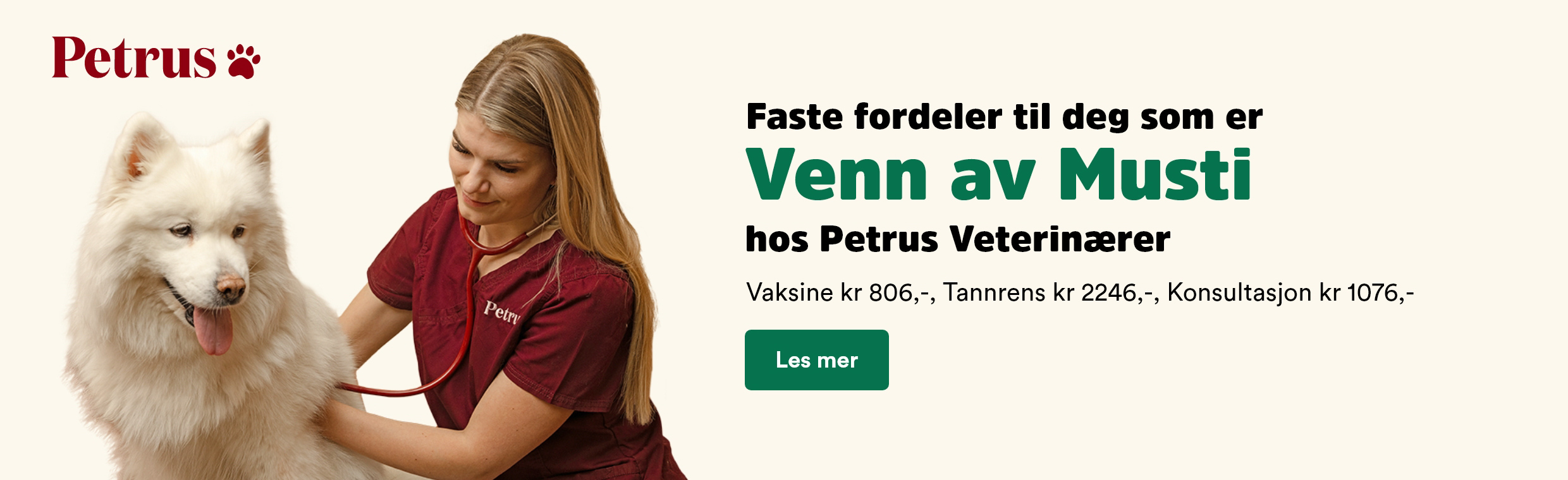 Petrus Veterinær samarbeid med Musti